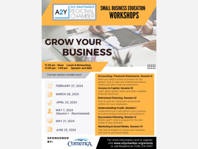 A2Y Chamber Event: Small Business Workshop Series, Session III