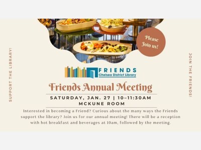 You’re Invited to the Friends of Chelsea District Library Meeting on January 27