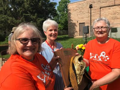 Chelsea 1st United Methodist won the Chelsea/Dexter CROP Hunger Walk Golden Sneaker Award!