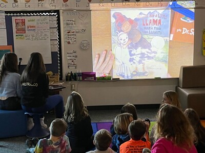 Dexter elementary students celebrate reading month with international exchange students