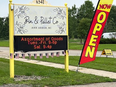 An assortment of goods at the Bin & Pallet Co