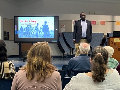 A Lost Boy of Sudan visits Dexter to talk about bringing health and hope to where it is lost
