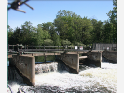 The Flook Dam, connected to Portage and Baseline lakes in Dexter and Webster townships, needs work