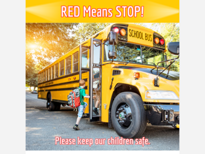 Saline Area Schools-Red Means Stop: National School Bus Safety Week