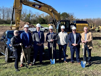 Groundbreaking on a new development in Scio Township featuring an EV park 