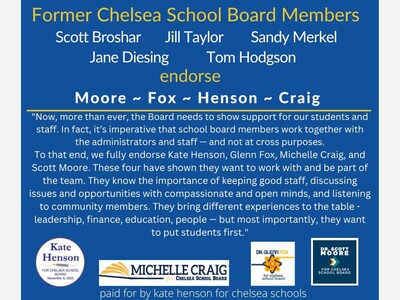 Former Chelsea School Board Members Endorse Moore, Fox, Glenn, and Henson