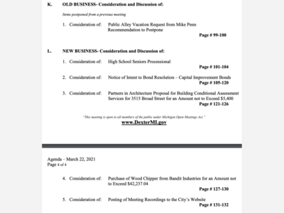 Dexter City Council Virtual Meeting