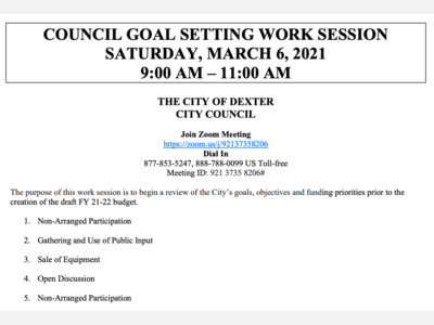 Dexter City Council Virtual Goal Setting Work Session #4
