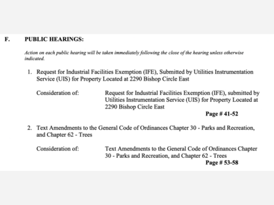 Dexter City Council Virtual Public Hearings and Meeting