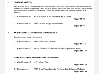 Dexter City Council Virtual Meeting