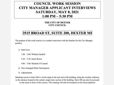 Dexter City Council City Manager Interviews