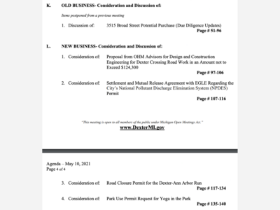 City of Dexter City Council Virtual Meeting