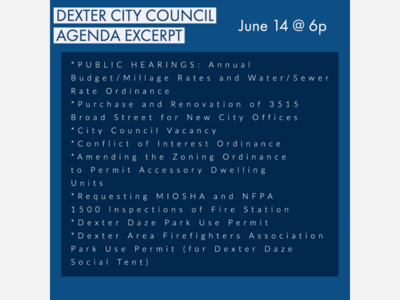 Dexter City Council Virtual Meeting