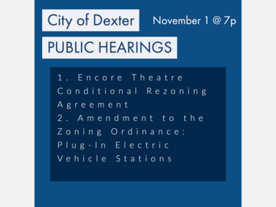 City of Dexter Planning Commission Public Hearings