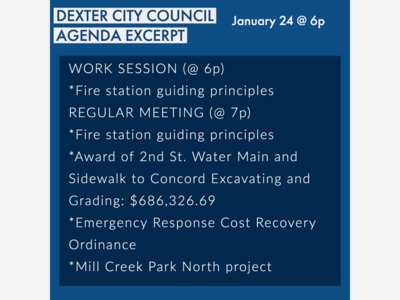 City of Dexter City Council Work Session and Meeting