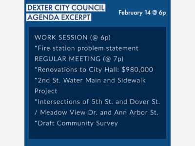 City of Dexter City Council Work Session and Meeting