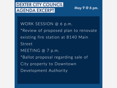 City of Dexter City Council Work Session and Meeting