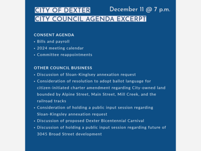 City of Dexter City Council Meeting