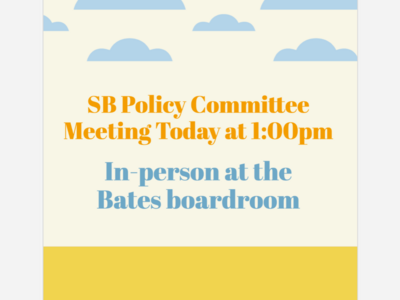 Late notice: School Board Policy Meeting Today