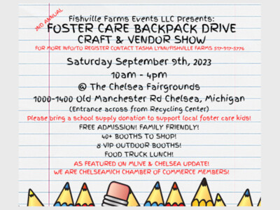 Fishville Farms Foster Care Backpack Drive Craft & Vendor Show