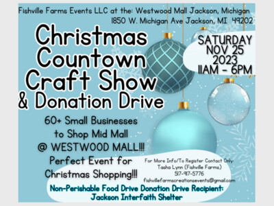 Fishville Farms Countdown to Christmas Craft Show & Donation Drive @ the Westwood Mall (SAT ONLY)
