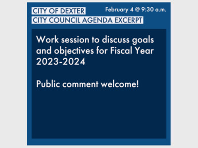 City of Dexter City Council Work Session
