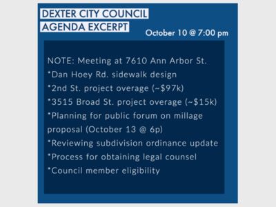 City of Dexter City Council Meeting
