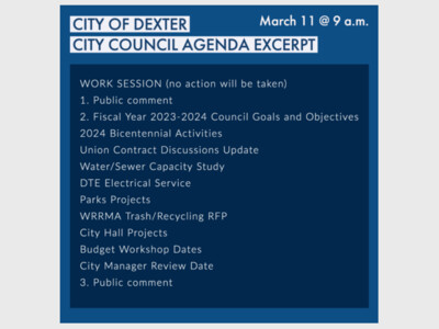 City of Dexter City Council Work Session