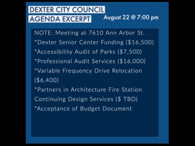 City of Dexter City Council Meeting