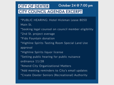 City of Dexter City Council Meeting
