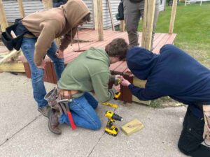SWWC Building Trades students hard at work in Dexter