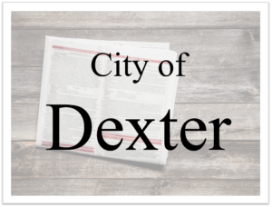 City of Dexter: Notice of Adoption of Code of Ordinance Recodification