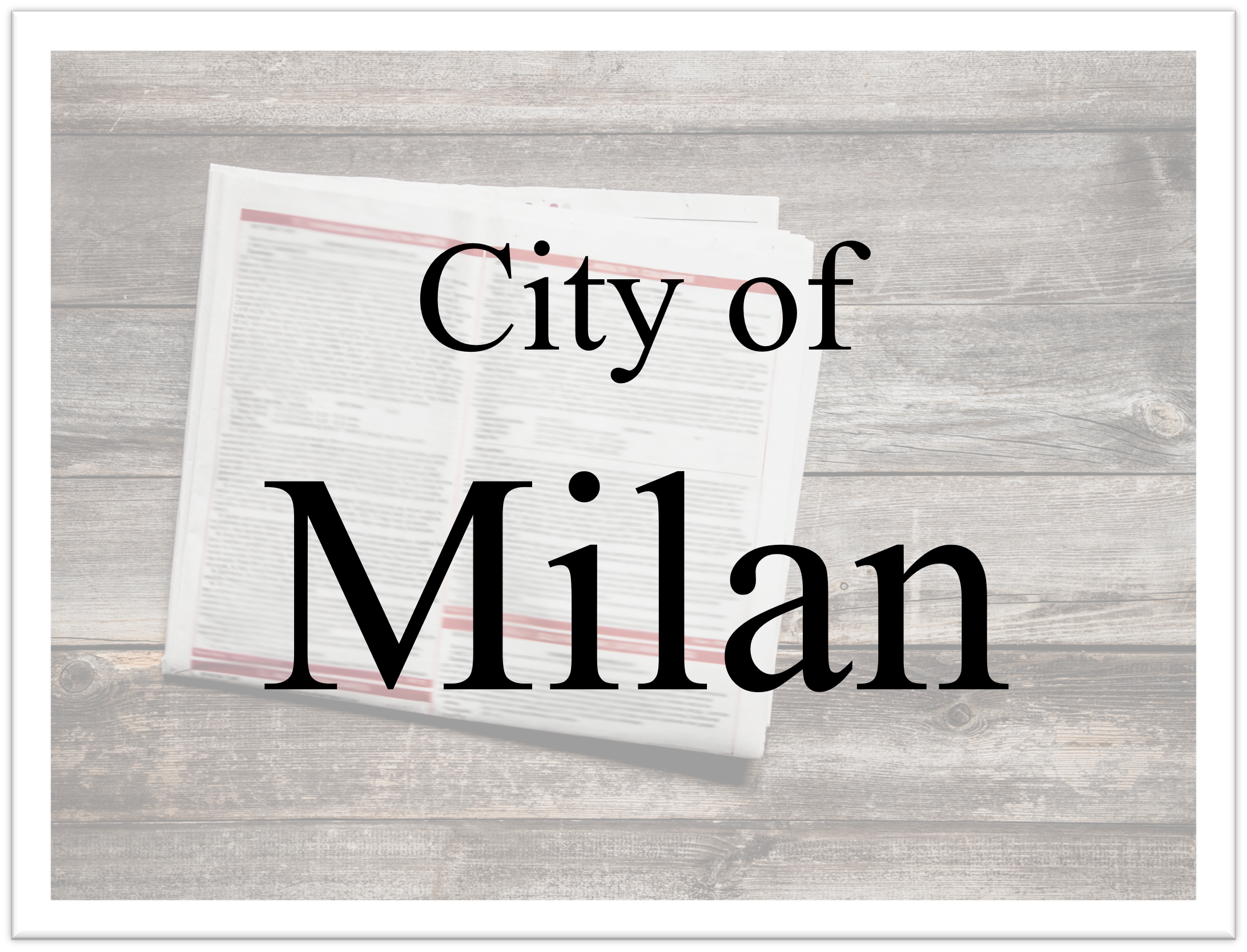 City of Milan: Board and Commission Meetings 2026