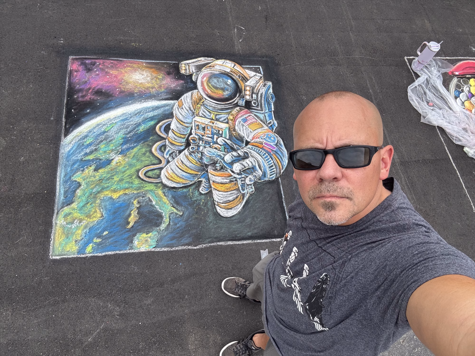 Howell Artist Wins Two Top Awards at Chelsea’s Sounds & Sights Chalk Art Competition