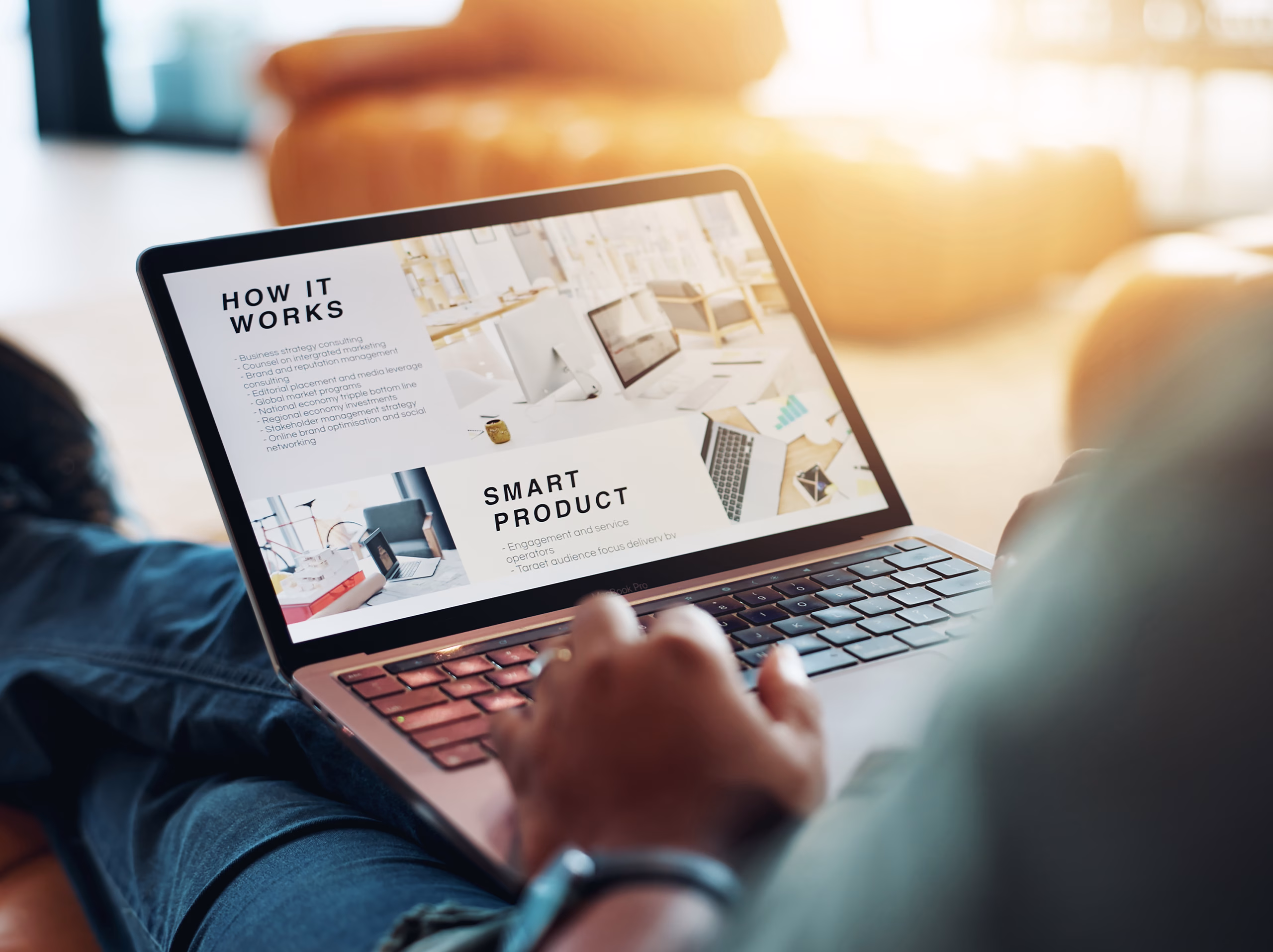 Founder creating an online presence for their business.