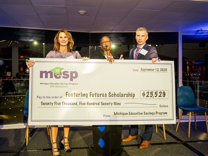 Michigan Education Savings Program Celebrates 25th Anniversary with $25,529 Donation to Scholarship for Foster Youth