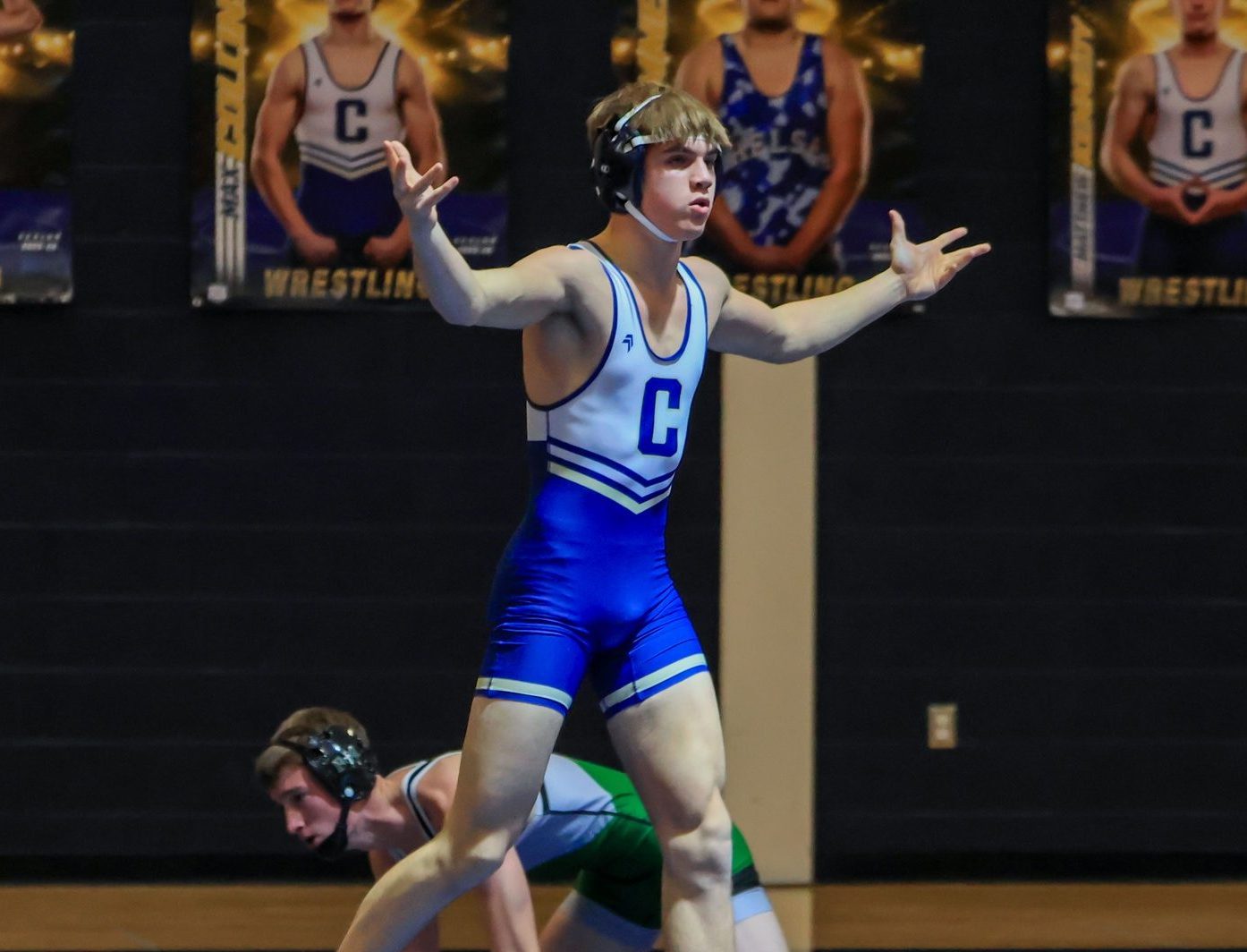 Chelsea wrestling overwhelms Father Gabriel Richard