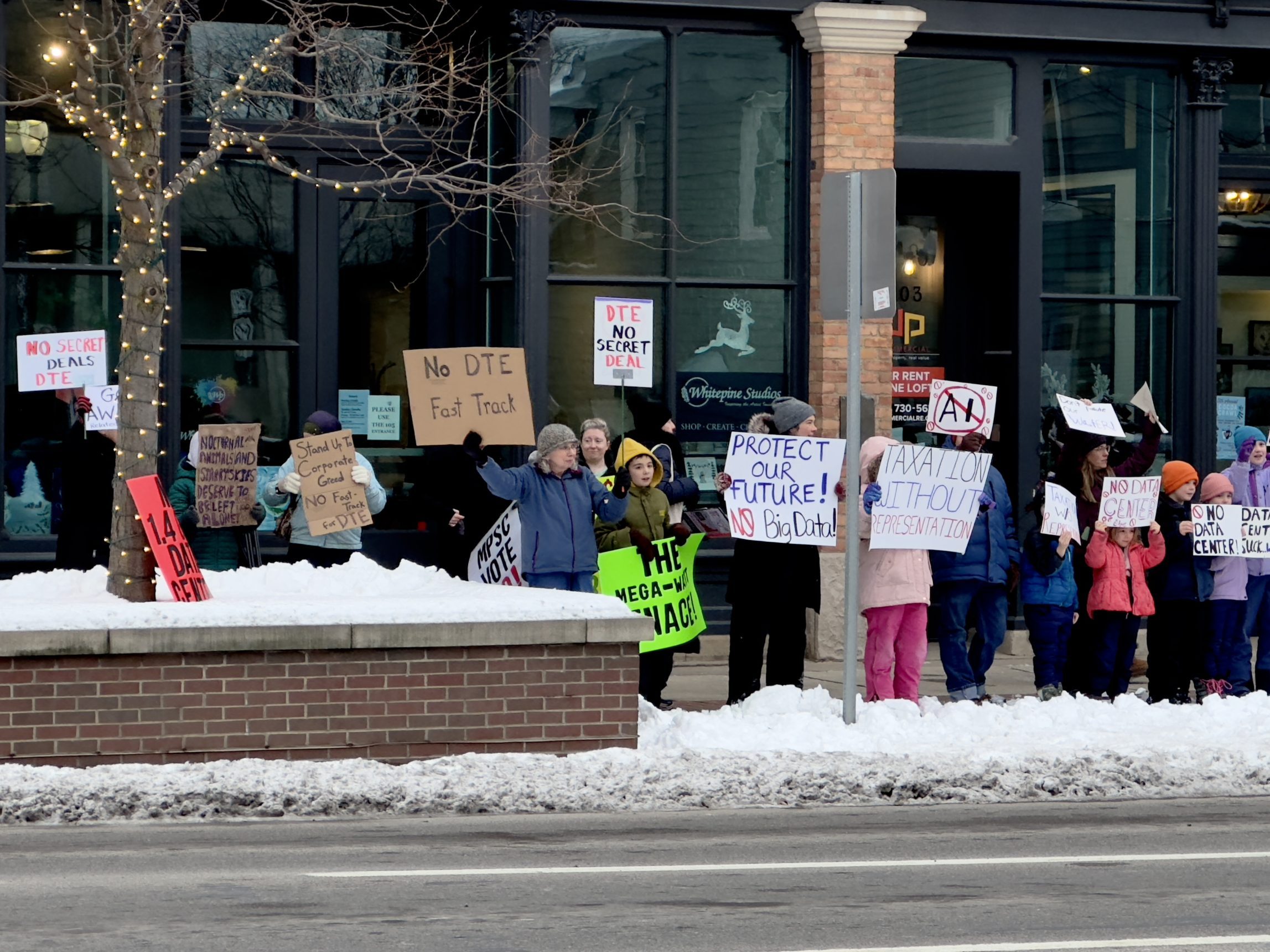 PHOTOS | Protesters Rally in Saline Over Proposed Data Center Project