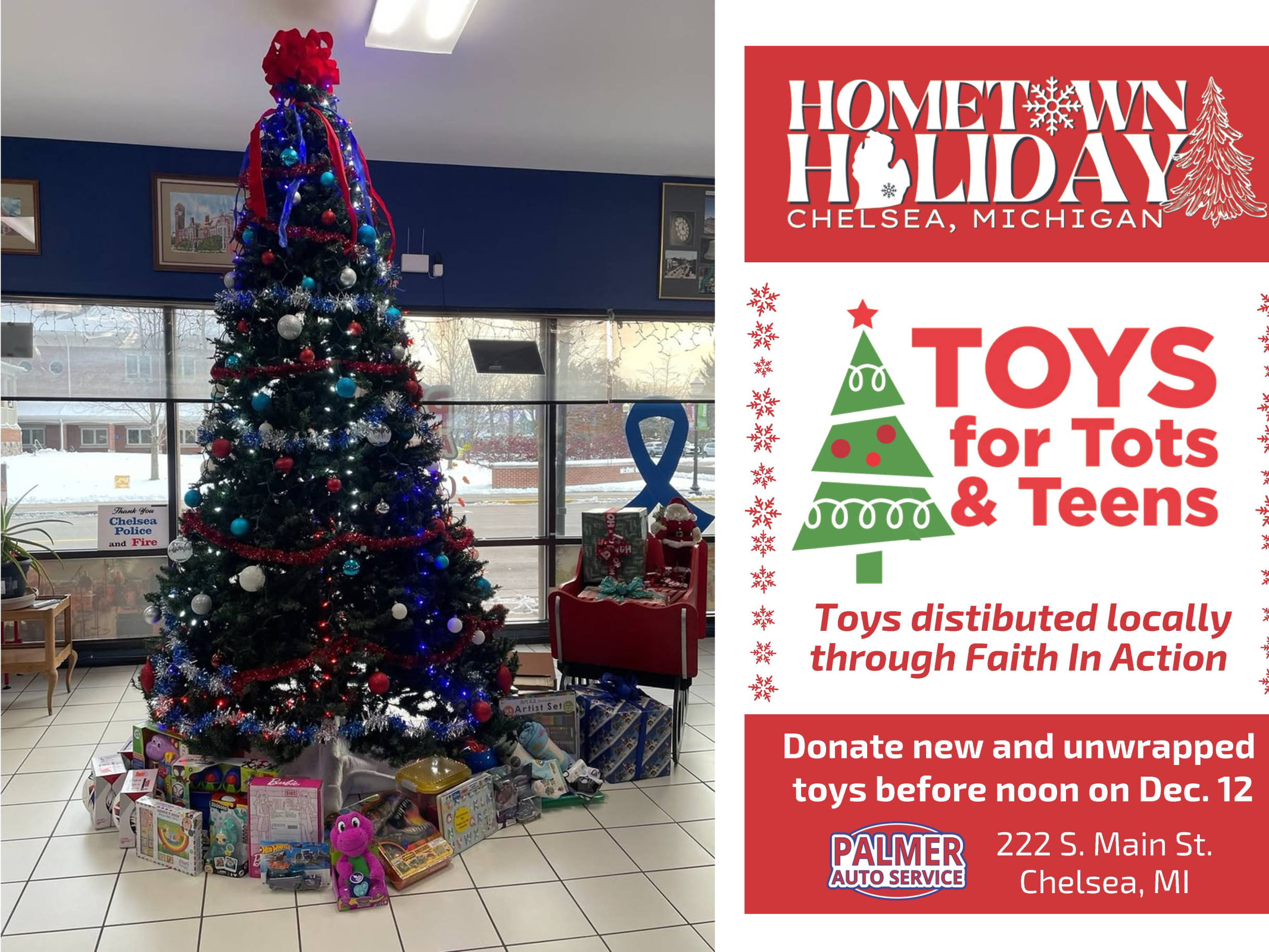 Palmer Auto Service Collecting Toys for Local Kids Through Dec. 12