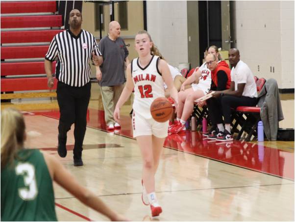 Milan Girls Basketball Lose to New Boston Huron