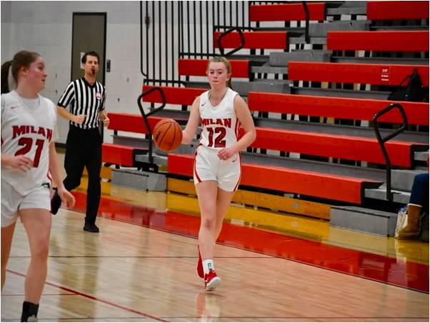 In a Tough Effort, Milan Girls Basketball is Outscored by Dundee