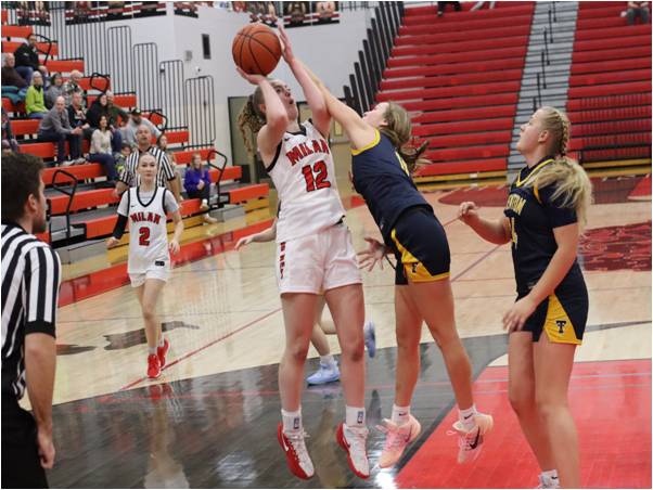 Milan Girls Basketball Falls to Trenton
