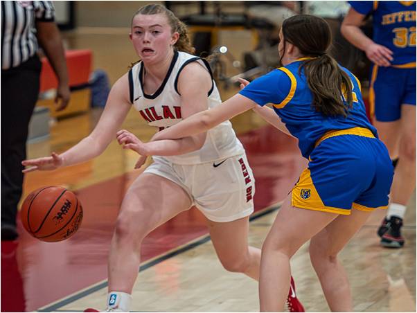 Milan Girls Basketball gets that Elusive Win