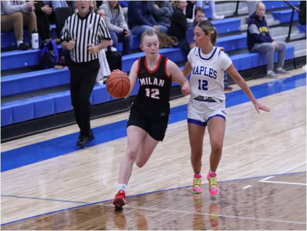 Milan’s Emily Bladen Reaches 1,000 Points while the Big Reds Lose in Districts