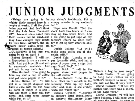 Life Back Then: Elementary April Fool’s Day Pranks from 1967