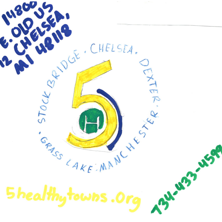 Student drawn ad for 5 Healthy Towns