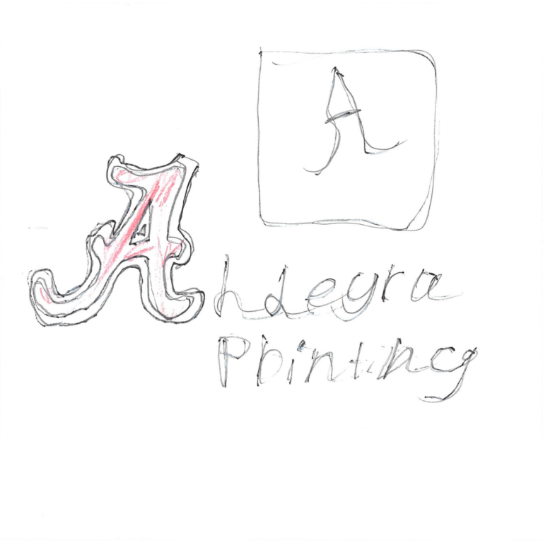 Student drawn ad for Allegra Marketing
