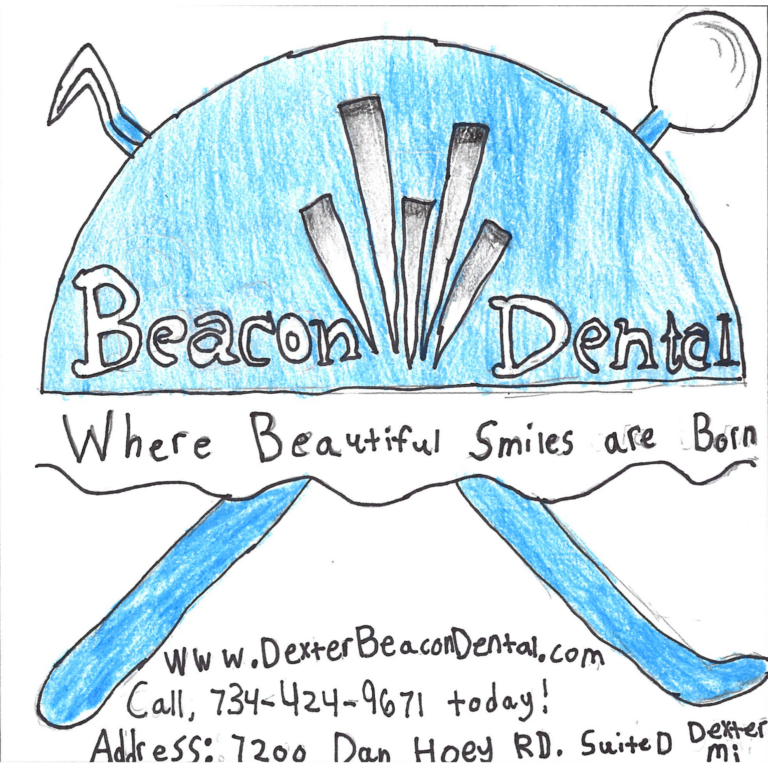 Student drawn ad for Beacon Dental