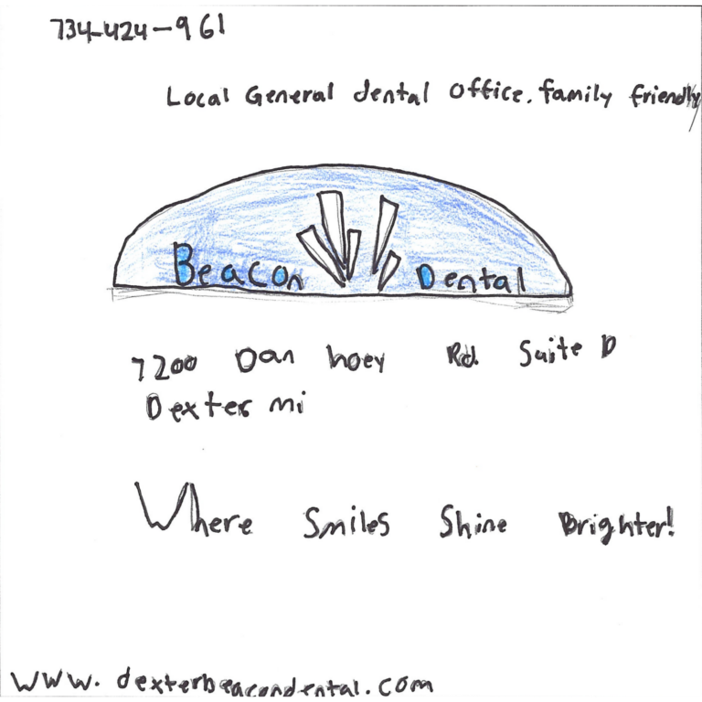 Student drawn ad for Beacon Dental