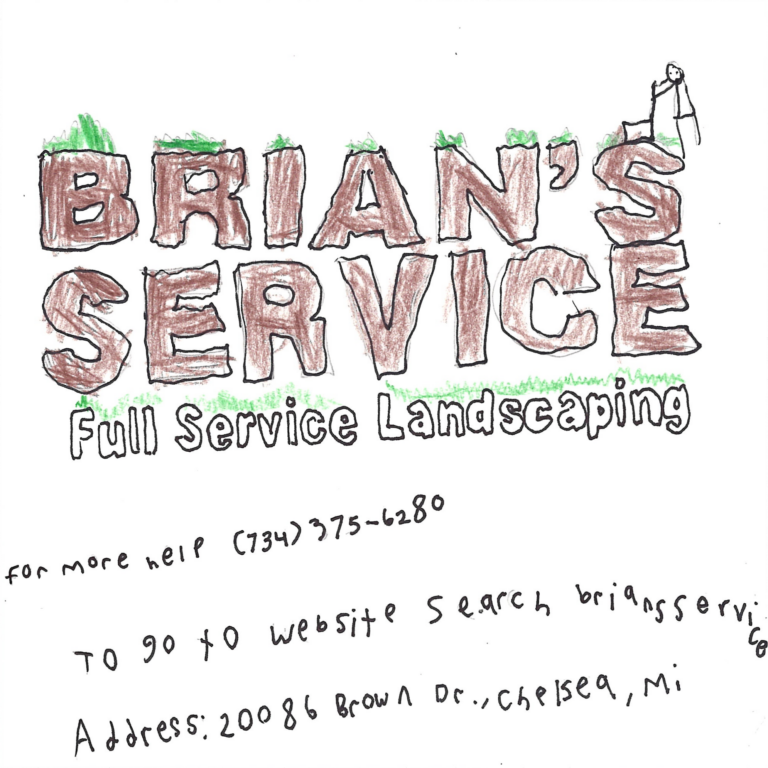 Student drawn ad for Brian's Service